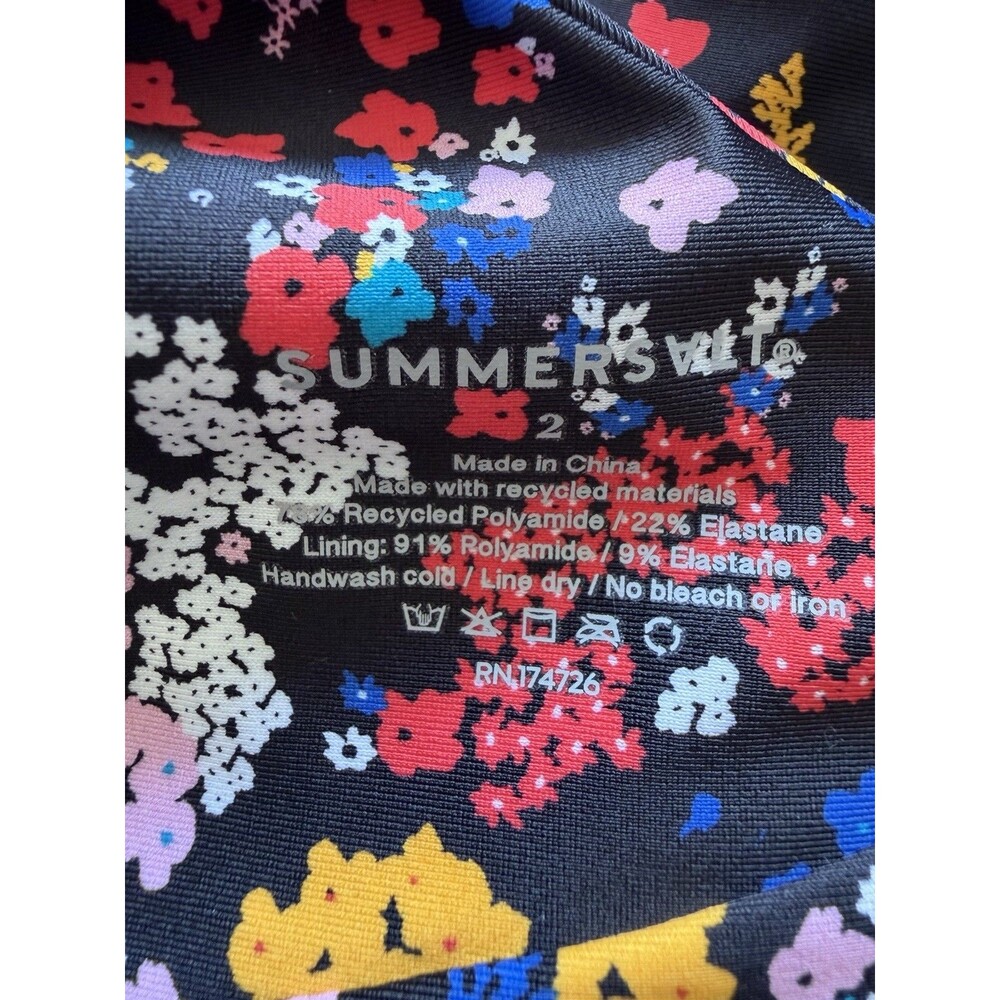 Summersalt Sidestroke One Piece Swimsuit Floral Size 2 NWOT - Picture 7 of 7